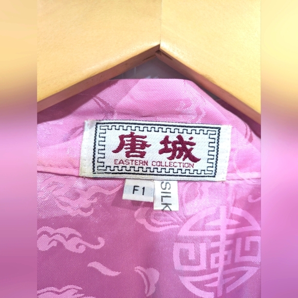 Eastern Collection Silk Robe in Bubblegum Pink Small/Medium F1 Vintage Kimono - Picture 4 of 11